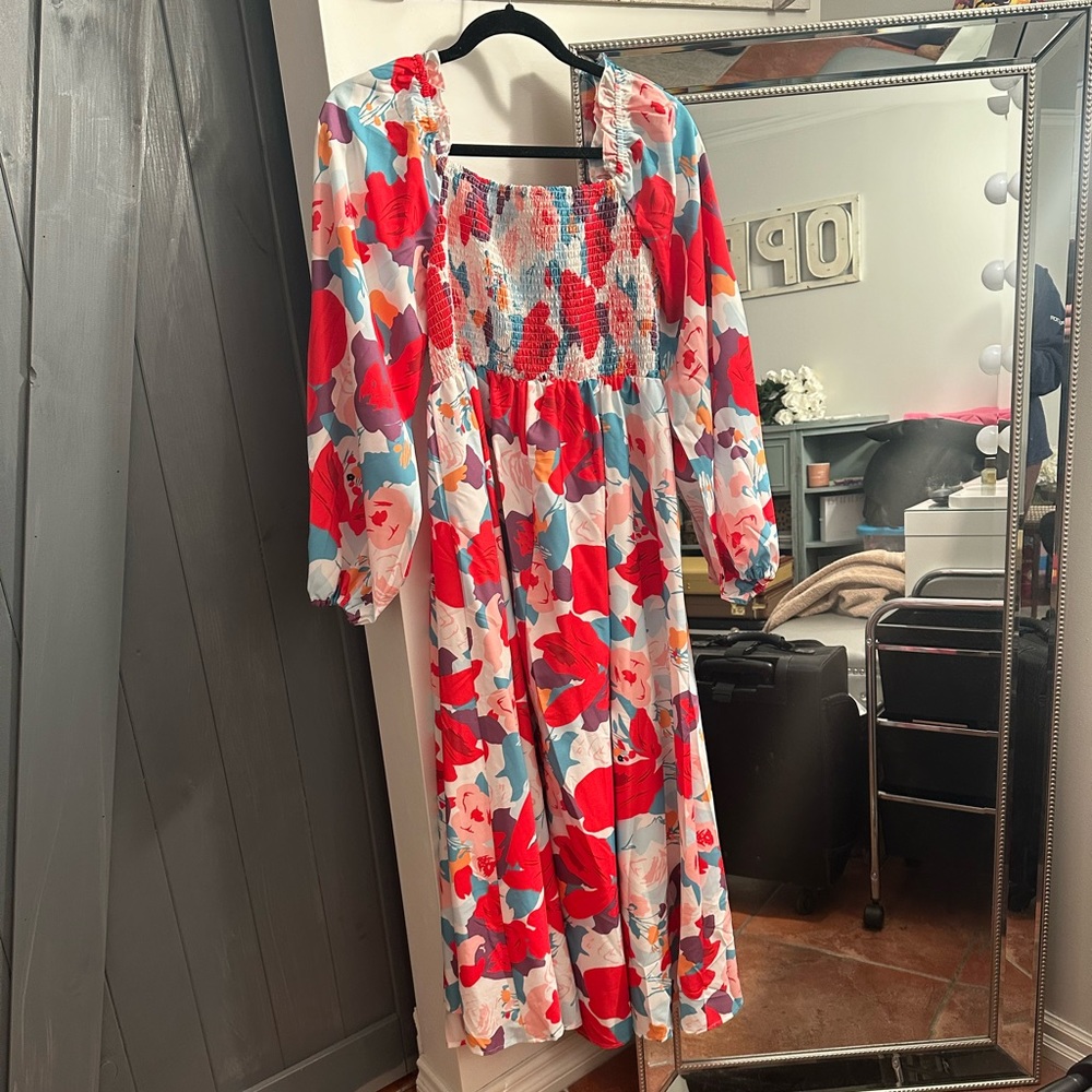 Floral off the shoulders dress